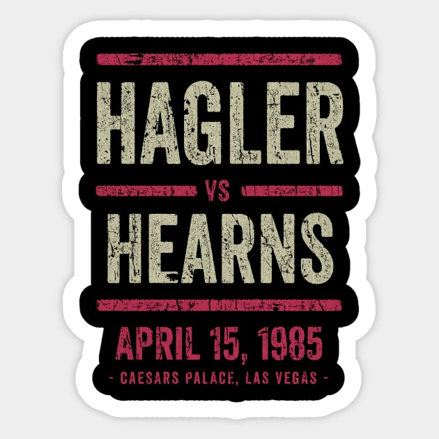 VINTAGE RETRO STYLE - Hagler vs Hearns 80S Sticker by MZ212